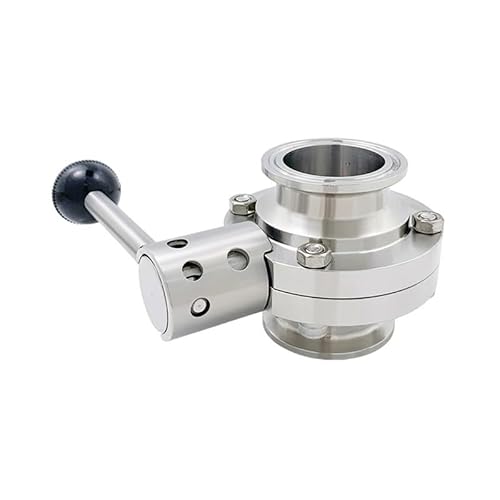 DSZUJTYROP Stainless Steel Butterfly Valve OD57mm, Tri Clamp 77.5mm, for Homebrew Beer Dairy DSZUJTYROP Stainless Steel Butterfly Valve OD57mm, Tri Clamp 77.5mm, for Homebrew Beer Dairy von DSZUJTYROP