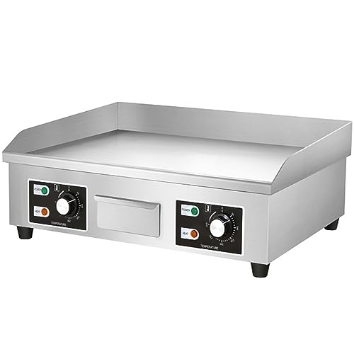 29" Kommerzielle elektrische Grillplatte mit flacher Oberfläche, 4400 W, 220 V, antihaftbeschichtet, Teppanyaki-Grill für gewerbliche Restaurants und Küchen, Edelstahl, einstellbare Temperaturregelun von DSeenLeap