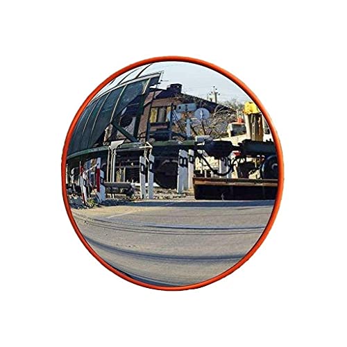 30-80CM Konvexspiegel Sicherheit, Rote Kunststoff Sphärischen Spiegel Bedeckt Innen Verkehr Toter Winkel Spiegel (30CM) von DSeenLeap