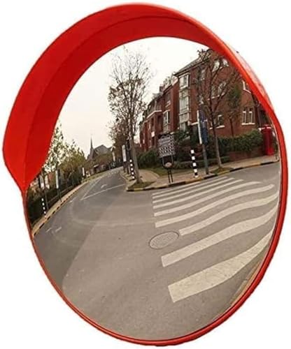 Außen Konvexer Spiegel Sicherheitsspiegel Weitwinkel Sicherheit Ampel Straße Spiegel, Auffahrt Objektiv Für Lager Garage Büro, Regenfest Und Langlebig (60cm/23.6in) von DSeenLeap