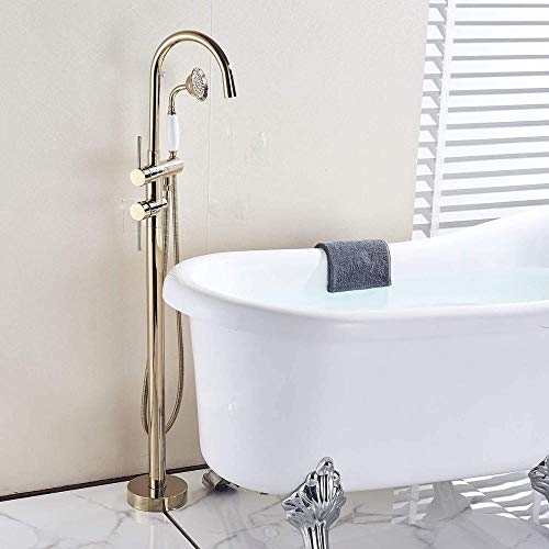 DSeenLeap Duschsysteme LED-Wasserfallbadewanne Standbadewannenarmatur Badewannenarmatur Mischbatterie mit Handbrause Badezimmerarmatur DSeenLeap Duschsysteme LED-Wasserfallbadewanne Standbadewannenarmatur Badewannenarmatur Mischbatterie mit Handbrause Badezimmerarmatur von DSeenLeap