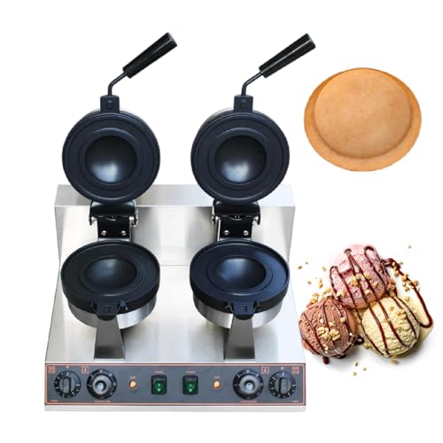 DSeenLeap Kommerzielle elektrische Burger-Waffelmaschine, antihaftbeschichtete Panini-Hamburger-Presse, Panini-Presse zum Backen köstlicher Gerichte (Dual A) von DSeenLeap