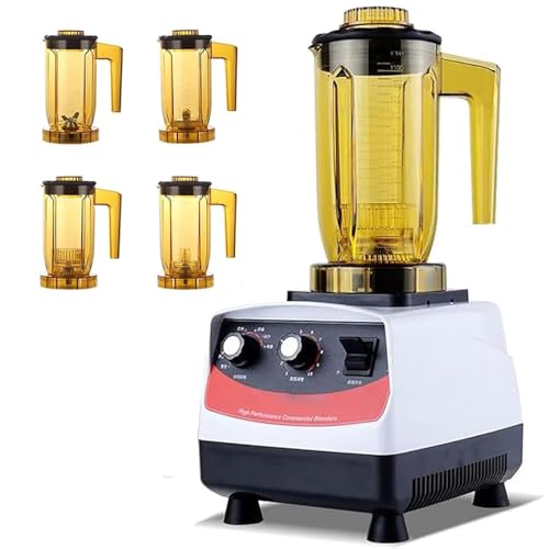DSeenLeap Kommerzieller Standmixer, multifunktionaler Eiscrusher für Smoothies, mit 4 Tassen, Teezubereitungsmaschine von DSeenLeap