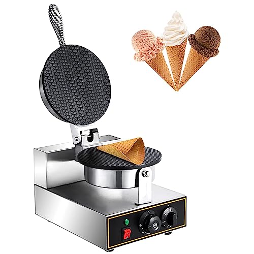 DSeenLeap Kommerzieller Waffeltüten-Maker, 1200 W elektrische Eistüten-Maschine aus Edelstahl mit 7,5 Zoll Antihaft-Backblech, Temperatur- und Zeitkontrolle für Restaurants DSeenLeap Kommerzieller Waffeltüten-Maker, 1200 W elektrische Eistüten-Maschine aus Edelstahl mit 7,5 Zoll Antihaft-Backblech, Temperatur- und Zeitkontrolle für Restaurants von DSeenLeap