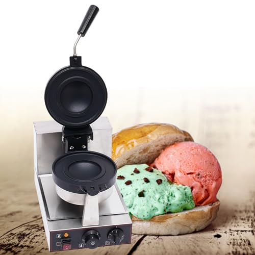 DSeenLeap Kommerzieller elektrischer Burger-Waffel-Maker, Antihaft-Panini-Presse, Sandwichmaker, mit stabilem Edelstahlgehäuse, Press-Burger-Maschine aus Edelstahl (A) von DSeenLeap
