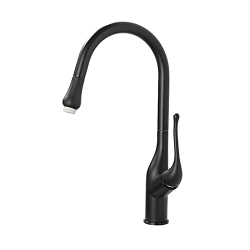DSeenLeap Küchenarmaturen, Küchenarmatur, berührungsloser Küchenhahn, Edelstahl-Küchenspülenmischer, ausziehbarer Küchenmischhahn, 2 Funktionen, heißes und kaltes Wasser, 360°-Drehhahn (Chrom) von DSeenLeap