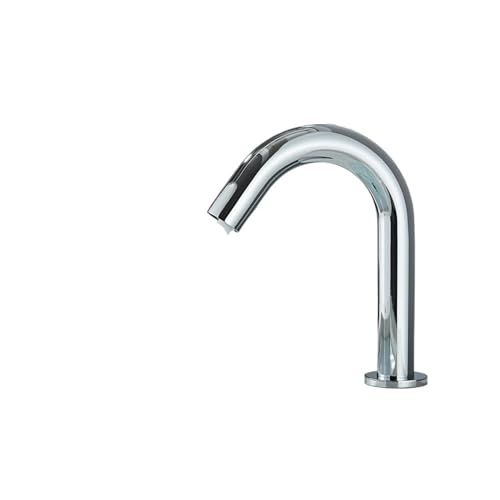 Küchenarmaturen, x intelligenter Sensor-Waschtischhahn, berührungsloser automatischer Sensor-Wasserhahn, Heiß- und Kaltmischbatterie, an Deck montierter Badezimmer-Waschtischhahn (Chrom, 18 cm) von DSeenLeap