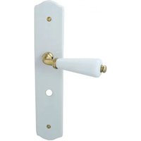 Dt 2000 - Halbes Set auf Kanonenplatte aus weißem Porzellan und poliertem Messing, entkernt. von DT 2000