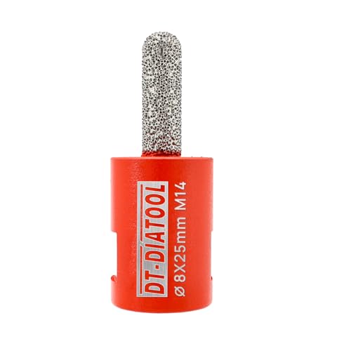 DT-DIATOOL Diamant Mörser Hackbohrer für Ziegelgelenke Stein Mauerwerk Granit Durchmesser 8x25mm, M14 Gewindefräser-Bit von DT-DIATOOL