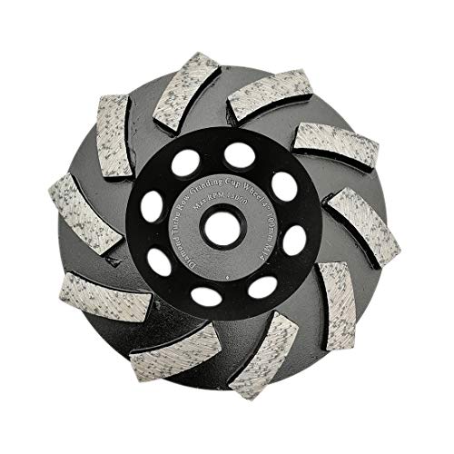 DT-DIATOOL Diamant-Schleiftopf 100mm x M14 geschweißte Turbo Reihenscheibe für Beton, Ziegel, Hartstein, Granit, Marmor von DT-DIATOOL