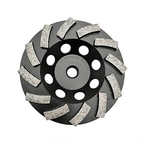 DT-DIATOOL Diamant-Schleiftopf 4,5" 115mm x M14 geschweißt Turbo Reihenscheibe für Beton Ziegel Hartstein Granit Marmor von DT-DIATOOL