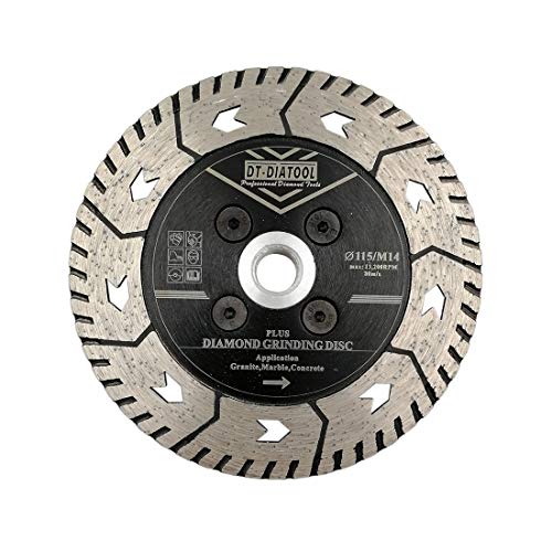 DT-DIATOOL Diamant Trennscheibe 115 mm x M14 Doppelseitiges Sägeblatt zum Schneiden Schleifen Beton Granit Marmor Stein DT-DIATOOL Diamant Trennscheibe 115 mm x M14 Doppelseitiges Sägeblatt zum Schneiden Schleifen Beton Granit Marmor Stein von DT-DIATOOL