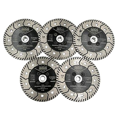 DT-DIATOOL Diamant Trennscheibe 5 Stücke 125 mm x M14 Doppelseitiges Sägeblatt zum Schneiden Schleifen Beton Granit Marmor Stein DT-DIATOOL Diamant Trennscheibe 5 Stücke 125 mm x M14 Doppelseitiges Sägeblatt zum Schneiden Schleifen Beton Granit Marmor Stein von DT-DIATOOL