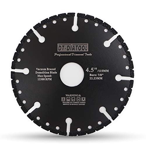 DT-DIATOOL Diamant-Trennscheiben 115 x 22,23 mm Mehrzweck Sägeblatt für Stahlbeton Metall Alu Bewehrung Eisen PVC Alle harten Materialien von DT-DIATOOL