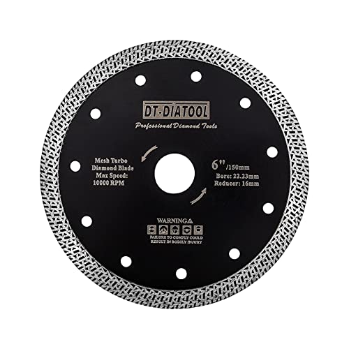 DT-DIATOOL Diamantklinge 150 mm Granit Trennscheibe für Marmor Keramik Porzellan Fliesen mit Mesh Turbo Diamant Segment DT-DIATOOL Diamantklinge 150 mm Granit Trennscheibe für Marmor Keramik Porzellan Fliesen mit Mesh Turbo Diamant Segment von DT-DIATOOL