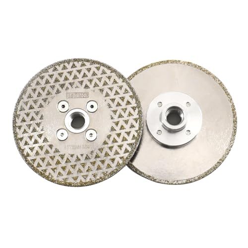 DT-DIATOOL Diamantscheibe 2 Stücke 115 mm x M14 Galvanisch Trennscheibe und Schleifscheibe für Harte Fliesen Keramik Feinsteinzeug Granit Marmor DT-DIATOOL Diamantscheibe 2 Stücke 115 mm x M14 Galvanisch Trennscheibe und Schleifscheibe für Harte Fliesen Keramik Feinsteinzeug Granit Marmor von DT-DIATOOL