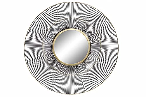 DT Spiegel aus Metall, Schwarz, 61 x 8 x 61 cm (ES-171019) von DT