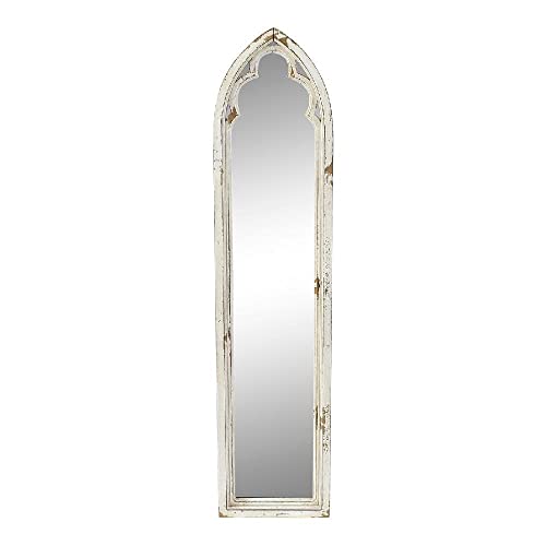 Spiegel aus Tannenholz und MDF-Spiegel, weiß, 28 x 3,5 x 120 cm (Referenz: ES-180117) von DT