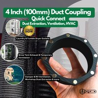 Duct Coupling 100mm Magnetic Quick Connect Abs Weatherproof For 3D Printer Enclosure Grow Tent Dust Extraction Dryer Vent Rv Camping von DT3DStudio