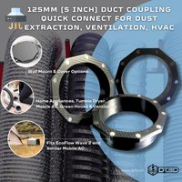 Diy Ventilation Duct Connector 125mm 5In Magnetic Quick Connect 3D Printed For Dust Collection Event Portable Cooling Automotive von DT3DStudio