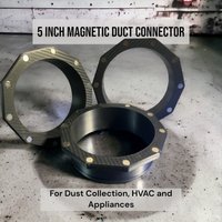 Duct Connector 125mm 5In Magnetic Quick Connect Abs Weatherproof Flush Mount For Portable Cooling Automotive Event Ventilation Off Grid von DT3DStudio