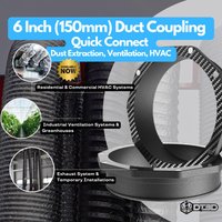 6 Inch Magnetic Duct Coupling | 150mm | Quick Connect Hvac Fitting Abs Or Petg Grow Tent, Dust Collection, Ventilation Adapter 6 Inch Magnetic Duct Coupling | 150mm | Quick Connect Hvac Fitting Abs Or Petg Grow Tent, Dust Collection, Ventilation Adapter von DT3DStudio