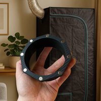 Magnetic Duct Quick Connector 100mm in Carbon Fiber Look - Perfect For Diy Projects, Van Life, Grow Tents, & Workshop Dust Extraction von DT3DStudio