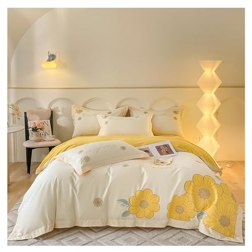 4-teiliges Bettwäscheset Baumwoll-Bettbezug – 4-teiliger Blumen-Bettbezug, weiche und atmungsaktive Blumen-Bettwäsche-Bettbezug-Sets mit Reißverschluss, Wildblumen-Bettbezug-Set for alle Jahreszeiten 4-teiliges Bettwäscheset Baumwoll-Bettbezug – 4-teiliger Blumen-Bettbezug, weiche und atmungsaktive Blumen-Bettwäsche-Bettbezug-Sets mit Reißverschluss, Wildblumen-Bettbezug-Set for alle Jahreszeiten von DTACBNEUZ