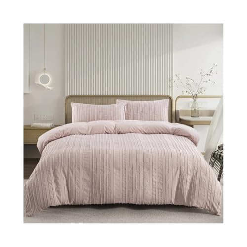 4-teiliges Bettwäscheset Bettbezug-Set in reinen Farben, Boho-Stil, gestreift, getuftet, strukturiert, 2/3-teilig, luxuriöses, weiches Mikrofaser-Bettwäscheset Bettdeckenset(Pink,EU Single(135x200cm)) 4-teiliges Bettwäscheset Bettbezug-Set in reinen Farben, Boho-Stil, gestreift, getuftet, strukturiert, 2/3-teilig, luxuriöses, weiches Mikrofaser-Bettwäscheset Bettdeckenset(Pink,EU Single(135x200cm)) von DTACBNEUZ