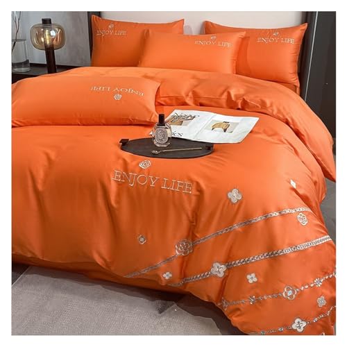 4-teiliges Bettwäscheset Stickerei Premium Feeling Bed 4-teiliges Bettwäscheset, einfaches Bettbezug-Set aus reiner Baumwolle, superweich und pflegeleicht, atmungsaktives und bequemes Bettwäscheset Be 4-teiliges Bettwäscheset Stickerei Premium Feeling Bed 4-teiliges Bettwäscheset, einfaches Bettbezug-Set aus reiner Baumwolle, superweich und pflegeleicht, atmungsaktives und bequemes Bettwäscheset Be von DTACBNEUZ