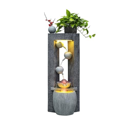 Außenbrunnen Kreative und minimalistische fließende Bonsai-Ornamente for das Wohnzimmer zu Hause, die Reichtum anziehen, Wasserspiele, Brunnendekorationen(Grigio) von DTACBNEUZ
