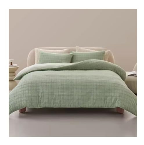 DTACBNEUZ 4-teiliges Bettwäscheset Winter-Bettbezug-Set aus verdicktem Milchsamt, Dicker Bettbezug und Bettlaken-Set aus Samt Bettdeckenset(Green,220 * 240cm-4pc) von DTACBNEUZ