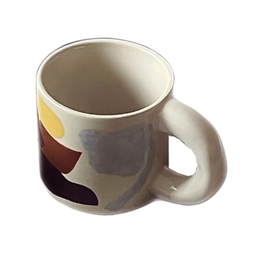 DTACBNEUZ Kaffeetasse Glänzende, handbemalte, Bunte Keramiktasse, minimalistischer Kleiner Becher for die Heimdekoration, Trinkwasser DTACBNEUZ Kaffeetasse Glänzende, handbemalte, Bunte Keramiktasse, minimalistischer Kleiner Becher for die Heimdekoration, Trinkwasser von DTACBNEUZ