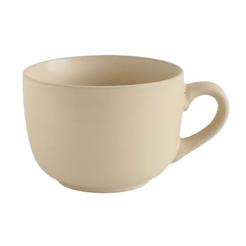 DTACBNEUZ Kaffeetasse Große einfarbige Keramik-Frühstückstasse for Zuhause und Büro, for Kaffee, Milch, Wasser, Hafer, Joghurt(Weiß) von DTACBNEUZ
