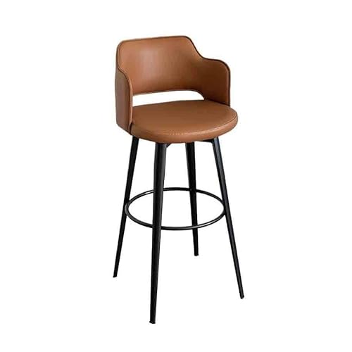 DTACBNEUZ Pub Barhocker Barhocker Hohe Hocker Haushaltsdrehbarhocker In Der Insel Thekenstühle Einfache Rückenlehnenstühle(Orange) von DTACBNEUZ