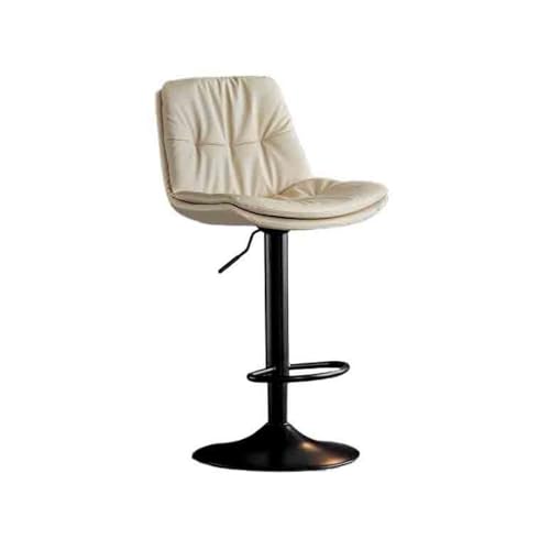 DTACBNEUZ Pub Barhocker Barhocker mit Hebefunktion, Drehstuhl, Leichter Luxus-Hochhocker, hohe Rückenlehne, multifunktionaler Stuhl, Inseltisch, Esszimmerstuhl(Weiß) von DTACBNEUZ