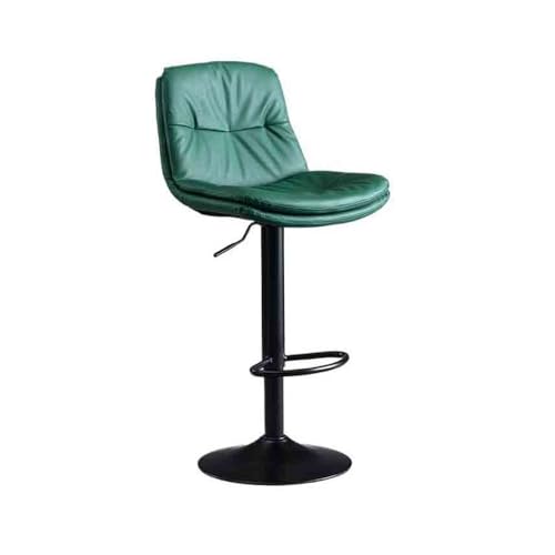 DTACBNEUZ Pub Barhocker Barhocker mit Lift, 60–80 cm, moderner, einfacher, Rezeptionsstuhl Rückenlehne, Leichter, luxuriöser Hochhocker, Haushaltsstuhl(Green) von DTACBNEUZ