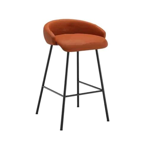 DTACBNEUZ Pub Barhocker Inselstuhl Moderner einfacher Hochhocker Skandinavischer Barhocker Haushaltshochstuhl Barinselhocker(Orange) von DTACBNEUZ