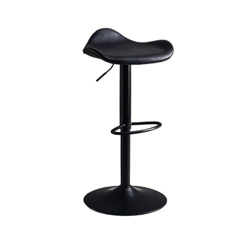 DTACBNEUZ Pub Barhocker Mode Bar Stuhl Eisen Hochstuhl Kann Heben Und Drehen Licht Luxus Hohe Hocker Moderne Einfache Rückenlehne Barhocker(Schwarz) von DTACBNEUZ