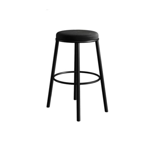 DTACBNEUZ Pub Barhocker Schwarzer Barhocker, Insel-Eisenstuhl, einfacher Haushalt ohne Rückenlehne, Hochstuhl(XL) von DTACBNEUZ