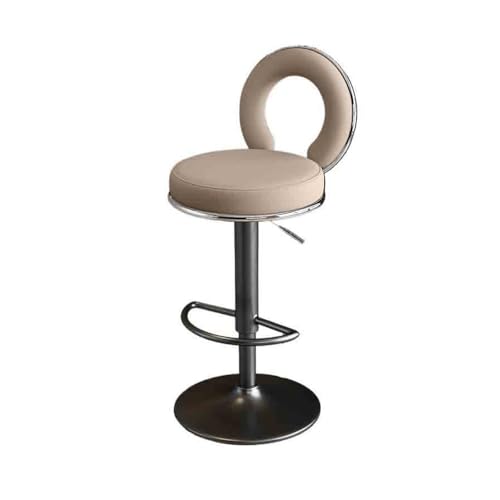 Pub Barhocker Home Runder Hocker Barhocker Hoher Lift Rückenlehne Stuhl Front Drehbarer einfacher kommerzieller(Bruin) von DTACBNEUZ