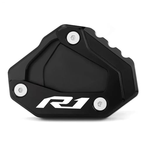 DTASMBD Für Yamaha R1M R1 R 1 R1 M 2015-2023 2022 2021 Motorrad-Ständerfuß-Seitenständer-Verlängerungspolster Seitenständerunterlag(Schwarz,X1) von DTASMBD