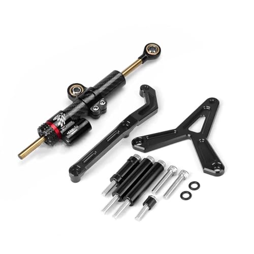 DTASMBD Motorrad-Lenkungsdämpferstabilisator Für Yamaha Tracer9 Tracer9GT Tracer 9 GT 2021-2023, Stabilisiert Mit Montagehalterungssatz Lenkungsdämpfer-Stabilisator-Montagehalterung(Schwarzes G) von DTASMBD