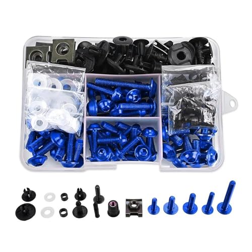 DTASMBD Motorradschrauben M6 M5 Verkleidungsschrauben-Set Für B&MW R1100RT R1100S R 1100 RT S R 1100RT 1100S R1100 RT S Schrauben-Verkleidungsschrauben-Set(Blau) von DTASMBD