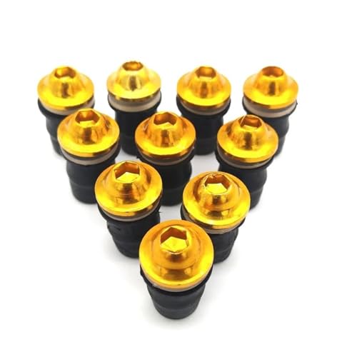 DTASMBD Motorradschrauben Windschutzscheibenschrauben Für Yamaha YZF R1 YZFR1 YZF-R1 2004 2005 2006 2007 2008 2009 2010 2011 2012-2017 Schrauben-Verkleidungsschrauben-Set(Gold) von DTASMBD