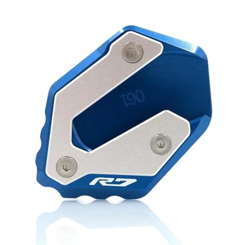 DTASMBD Seitenständer Fuß Unterlage Motorrad Fuß Seite Stehen Platte Für Yamaha YZFR7 YZF-R7 YZF R7 2021-2023 2022 Verlängerung Kickstand Pad Unterstützung Stehen Motorrad Ständer Fußpolster(Blau) von DTASMBD