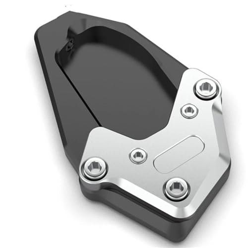 DTASMBD Seitenständer Fuß Unterlage Motorrad-Seitenständer-Auflage Für B&MW R1300GS ADV Trophy TE R 1300 R1300 GS 2023-2025, Seitenständer-Verbreiterung Motorrad Ständer Fußpolster(Silber) von DTASMBD