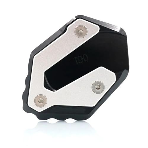 DTASMBD Seitenständer Fuß Unterlage Motorrad-Seitenständerplatte Für Yamaha FZ6 Für FAZER FZ6R FZ6-S2 2004–2009, Seitenständer-Auflageplatte, Verlängerung Motorrad Ständer Fußpolster(Schwarz) von DTASMBD