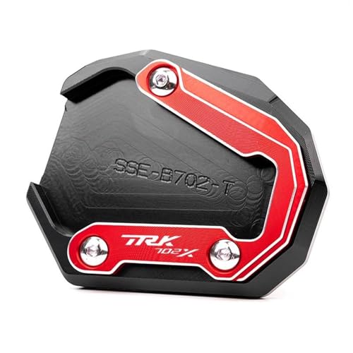 Seitenständer Fuß Unterlage Motorrad Fuß Seitenständer Platte Für Benelli TRK 702X TRK702X 2022-23 TRK502X TRK 502X 2017-2022 Erweiterung Kickstand Pad Support Stand Motorrad Ständer Fußpolster(Rot 1) von DTASMBD