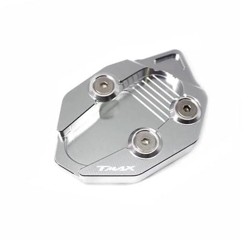 Seitenständer Fuß Unterlage Motorrad-Kickstand-Pad Für Yamaha TMAX530 TMAX 530 T-MAX 530 2012 2013-14 Seitenständerplatte Stützplatte Fußseitenständer-Verlängerungspad Motorrad Ständer Fußpolster(Silb von DTASMBD